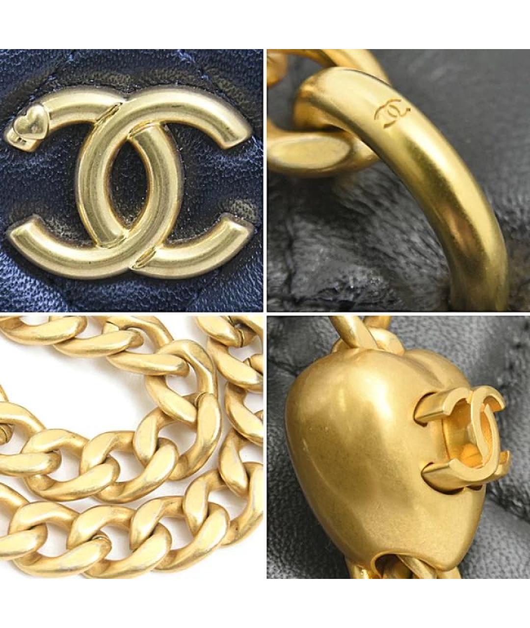 CHANEL Черная кожаная сумка через плечо, фото 8