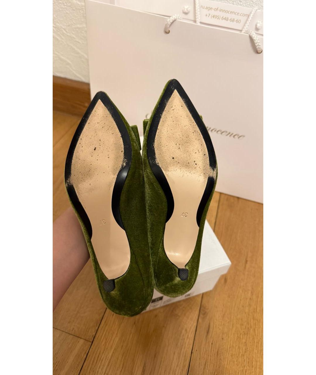 Age Of Innocence Зеленые бархатные туфли, фото 5