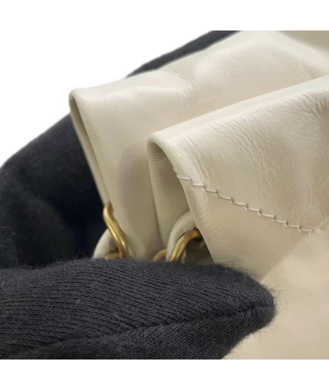 CHANEL Белая кожаная сумка через плечо, фото 7