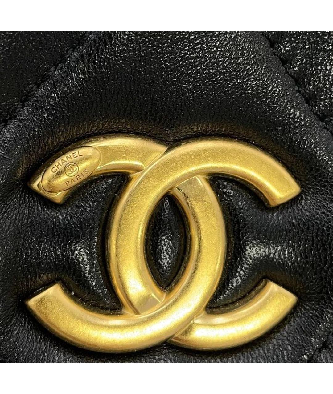 CHANEL Черная кожаная сумка через плечо, фото 7