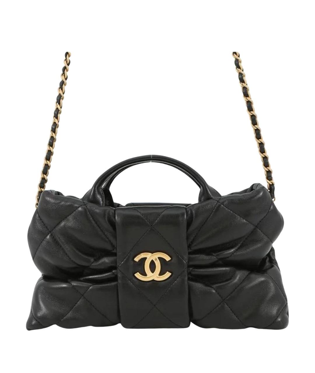 CHANEL Черная кожаная сумка через плечо, фото 1
