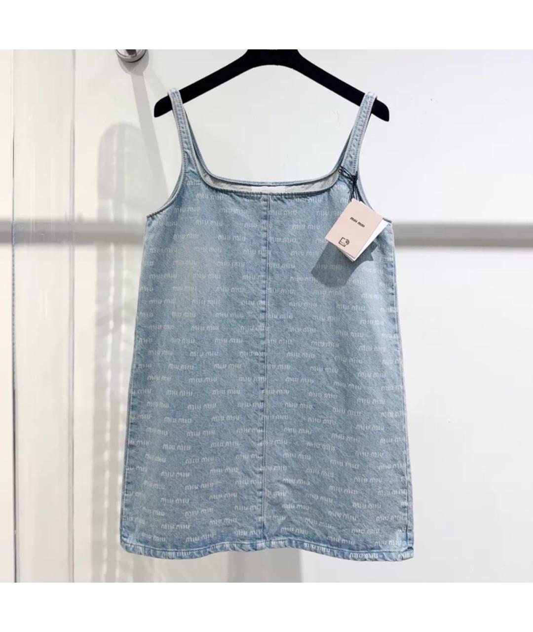 MIU MIU Синий деним сарафан, фото 2