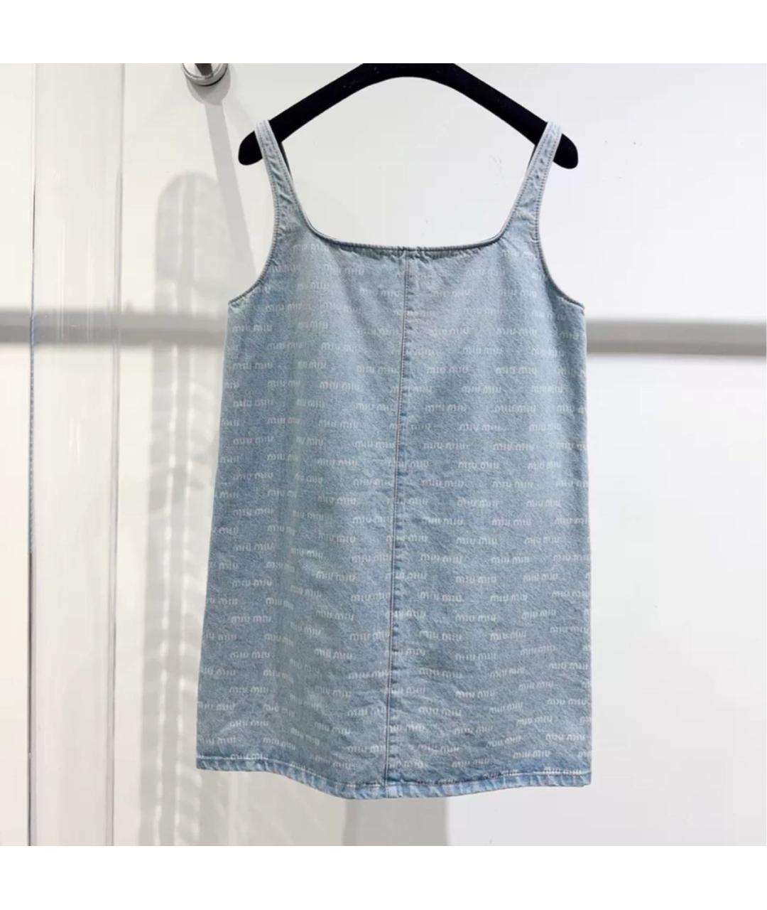 MIU MIU Синий деним сарафан, фото 3