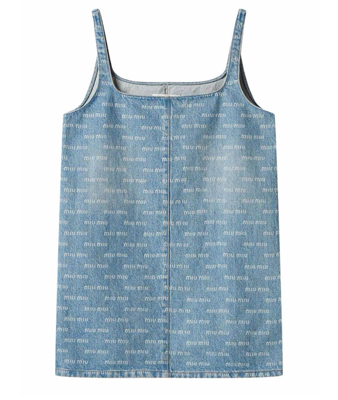 MIU MIU Синий деним сарафан, фото 1