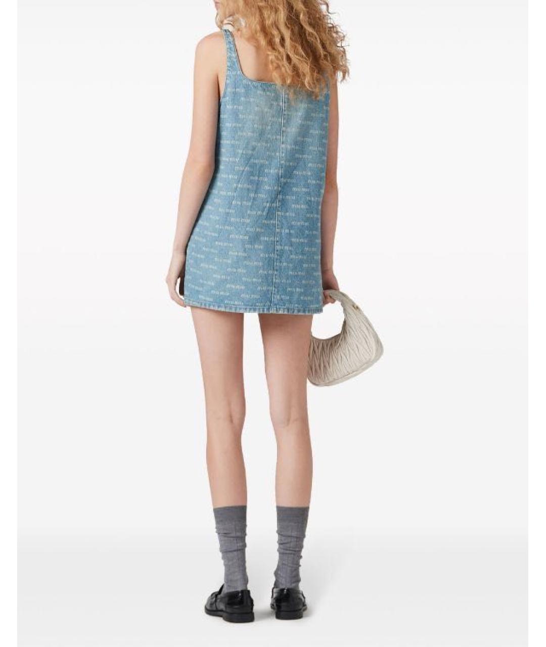 MIU MIU Синий деним сарафан, фото 6
