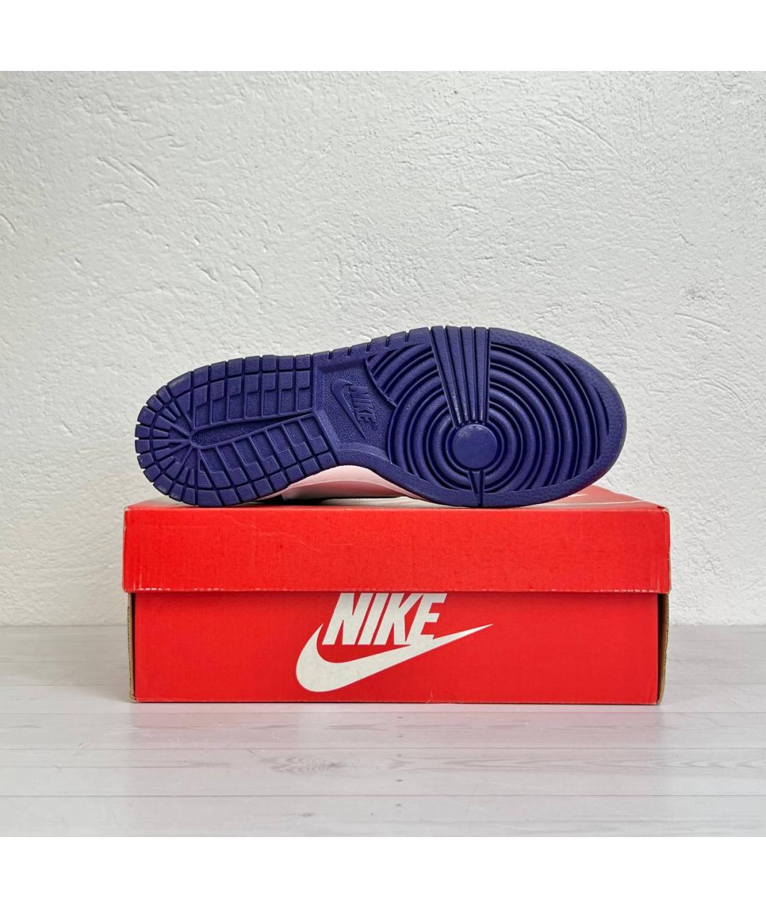 NIKE Фиолетовые кожаные кроссовки, фото 6