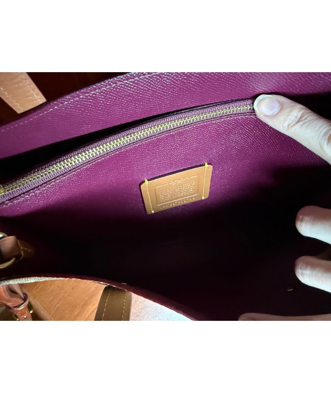 COACH Коричневая сумка тоут, фото 5