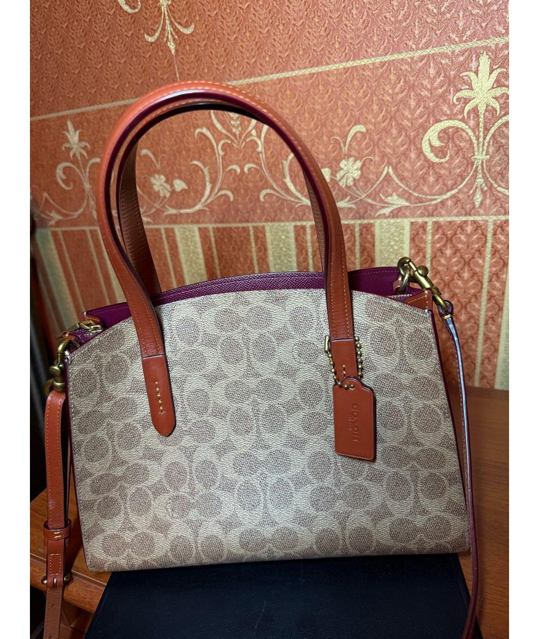 COACH Коричневая сумка тоут, фото 4