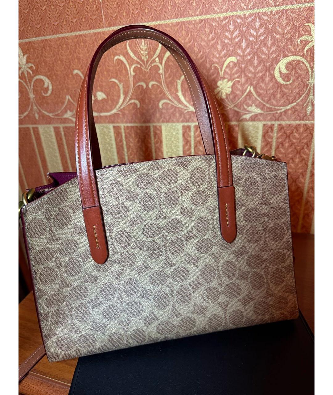 COACH Коричневая сумка тоут, фото 2