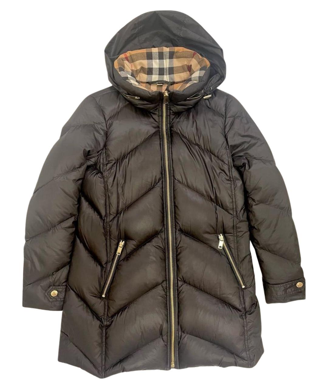 BURBERRY Черный полиэстеровый пуховик, фото 1