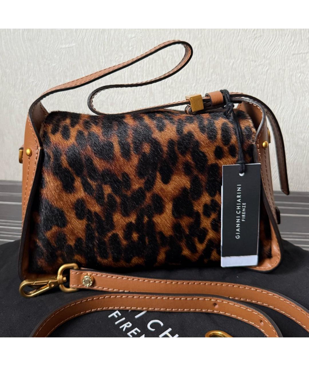 Gianni Chiarini Коричневая сумка с короткими ручками, фото 6