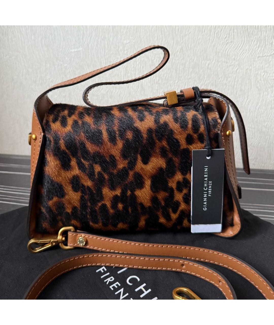 Gianni Chiarini Коричневая сумка с короткими ручками, фото 5