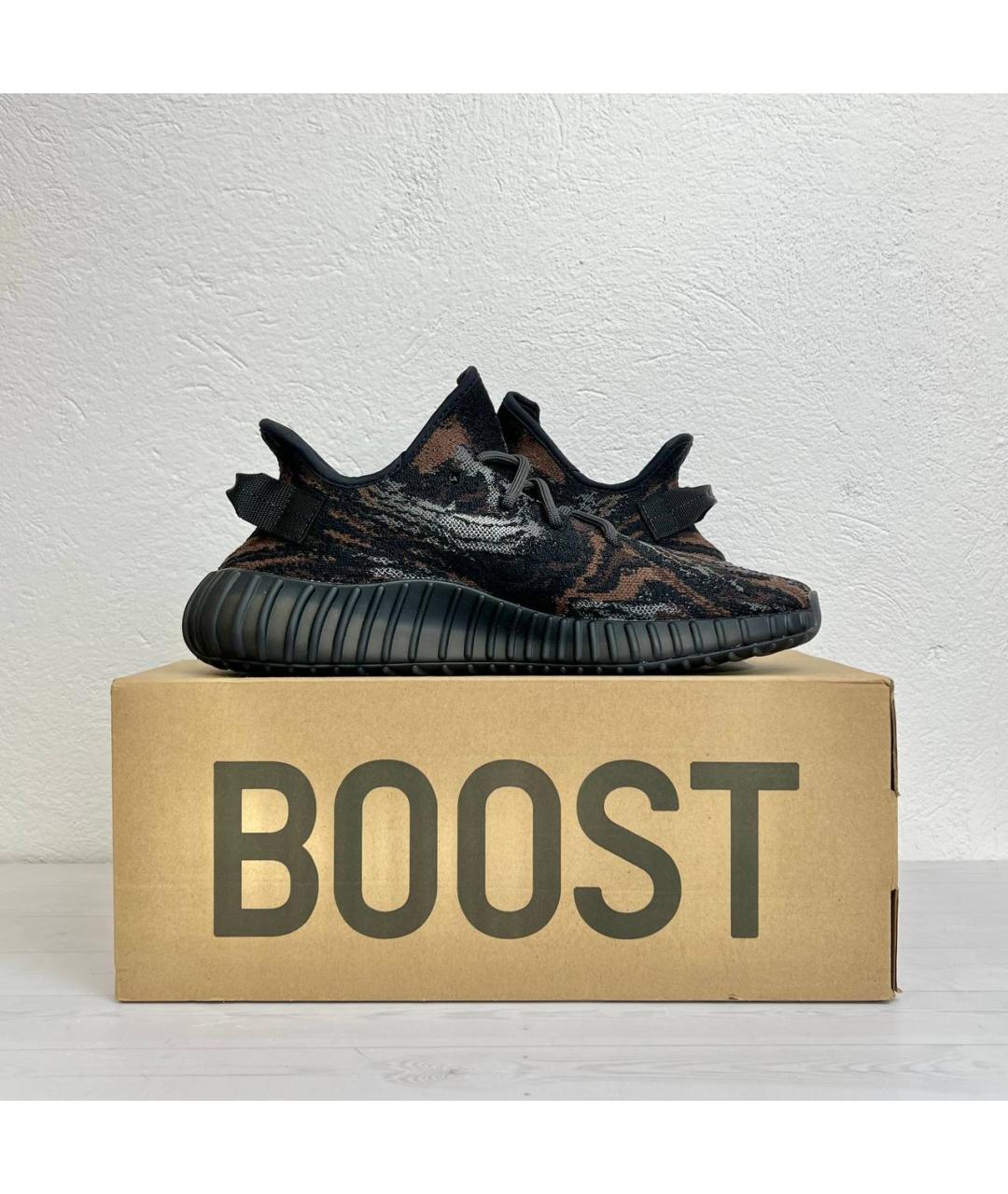 ADIDAS YEEZY Черные текстильные низкие кроссовки / кеды, фото 5