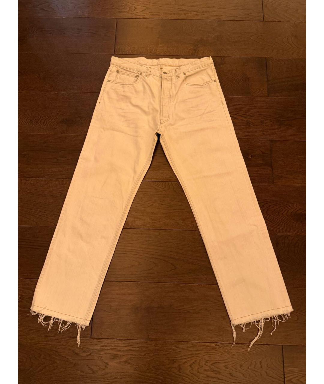 MAISON MARGIELA Голубые хлопковые джинсы, фото 9