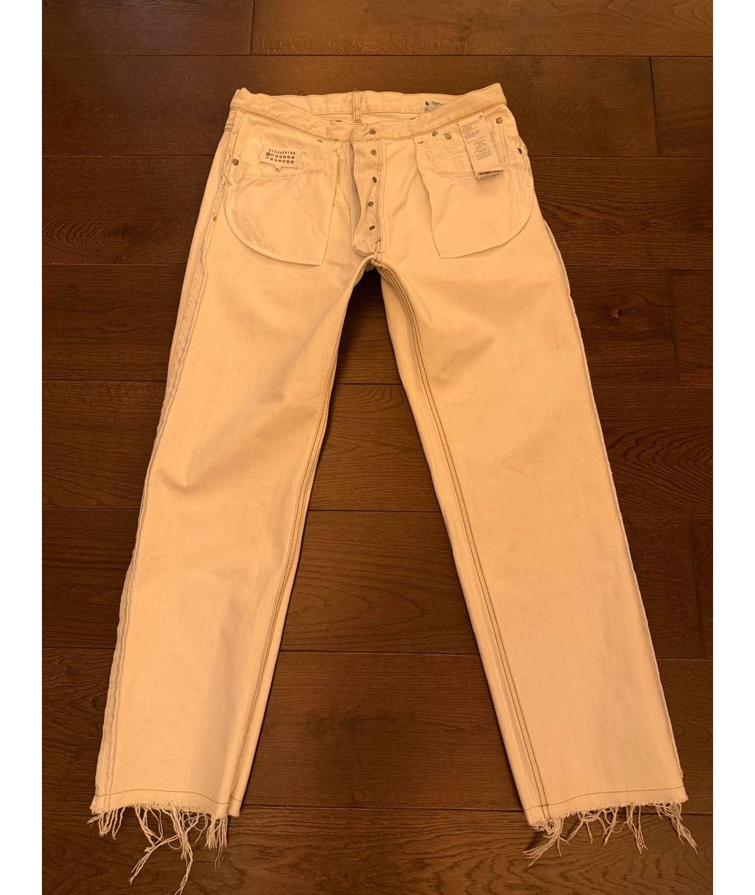 MAISON MARGIELA Голубые хлопковые джинсы, фото 3