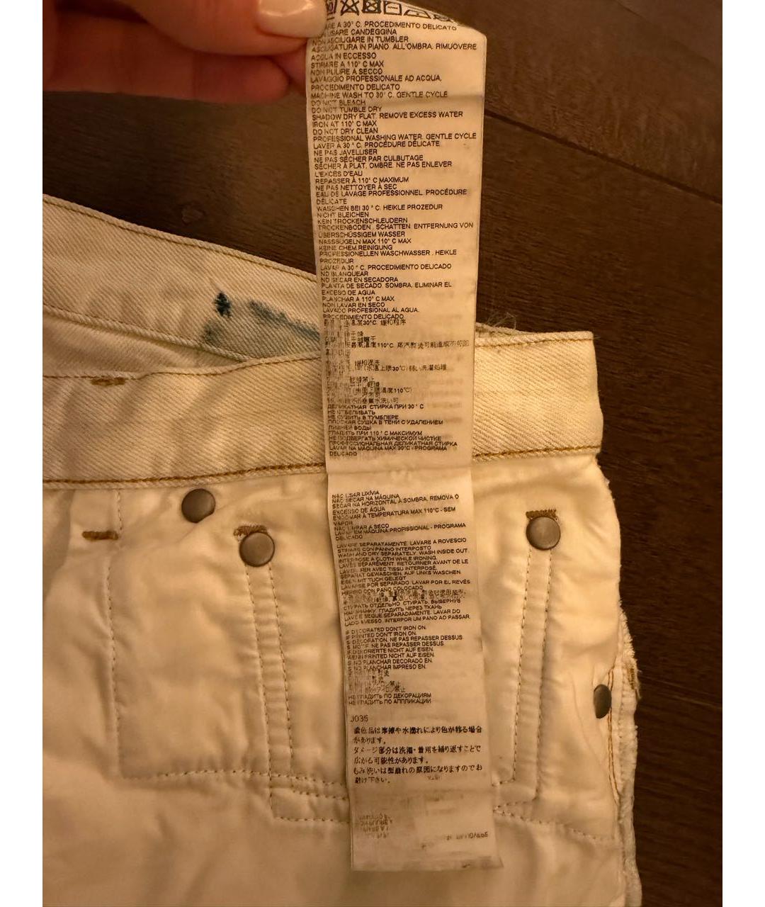 MAISON MARGIELA Голубые хлопковые джинсы, фото 8