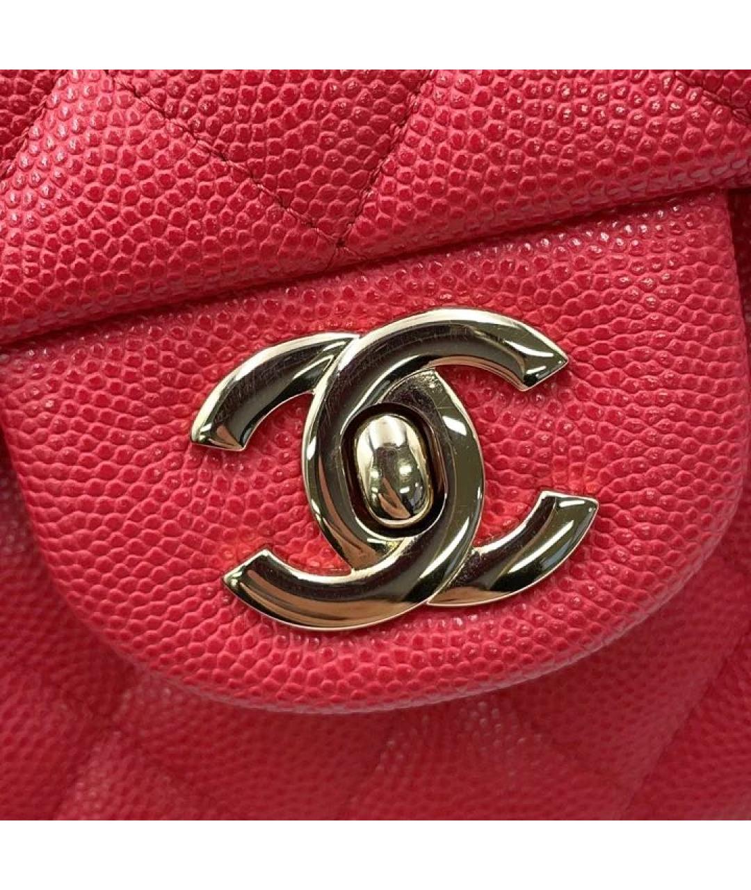 CHANEL Красная кожаная сумка через плечо, фото 8