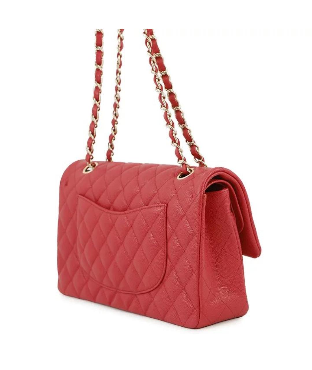 CHANEL Красная кожаная сумка через плечо, фото 2