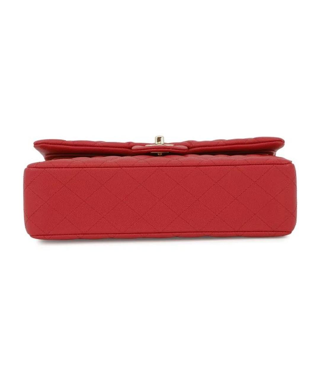 CHANEL Красная кожаная сумка через плечо, фото 3