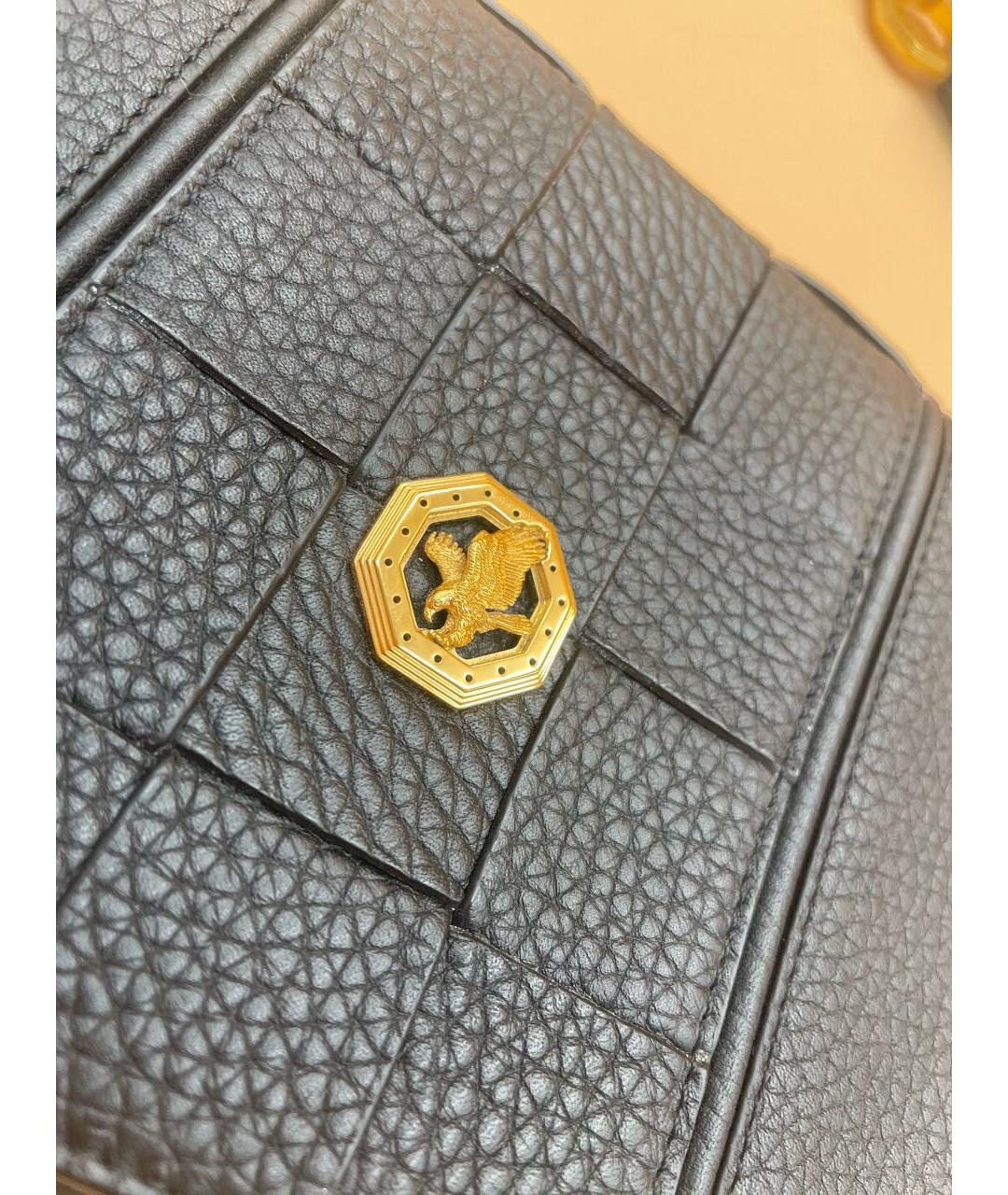 STEFANO RICCI Черная кожаная барсетка, фото 6