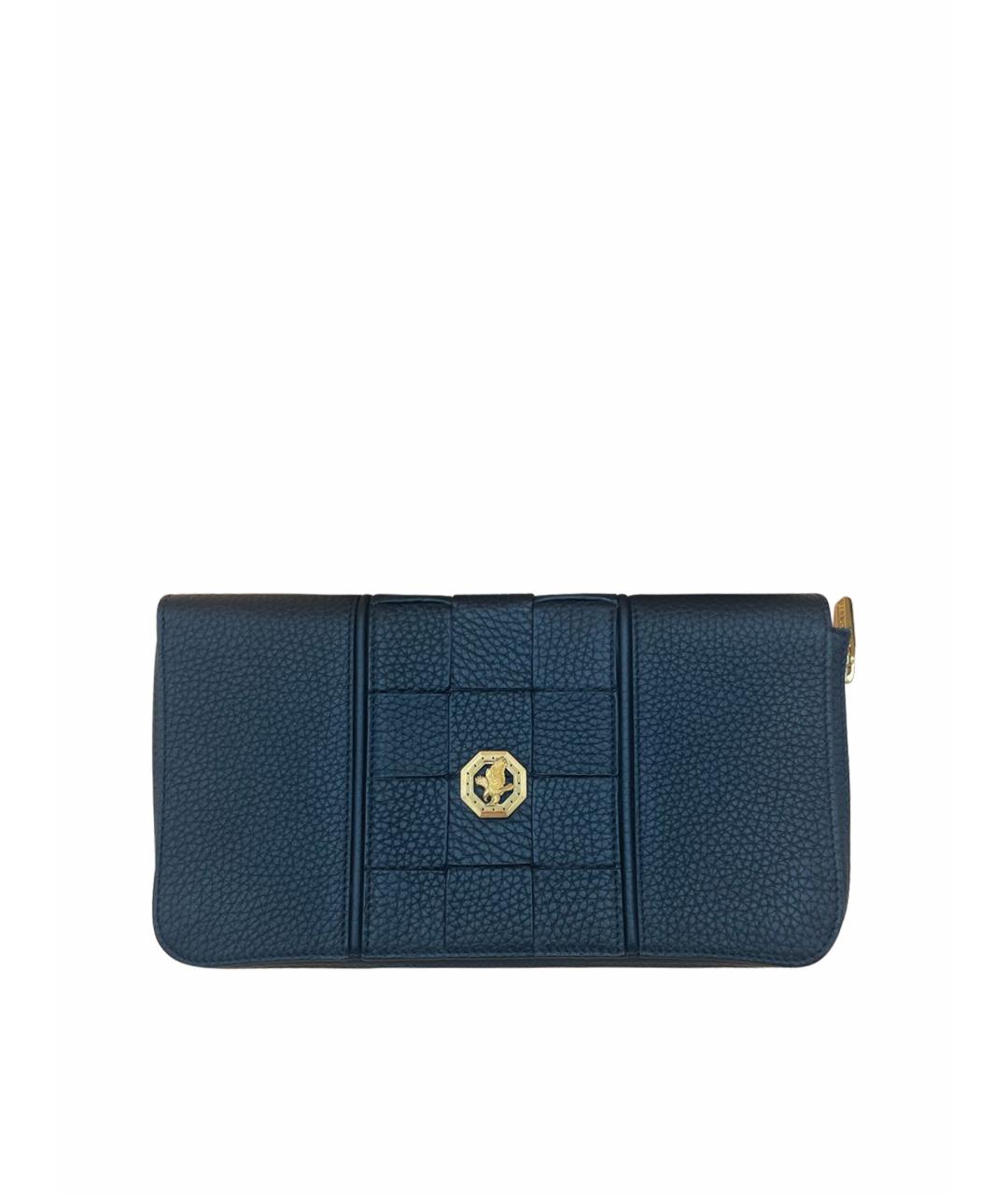 STEFANO RICCI Черная кожаная барсетка, фото 1