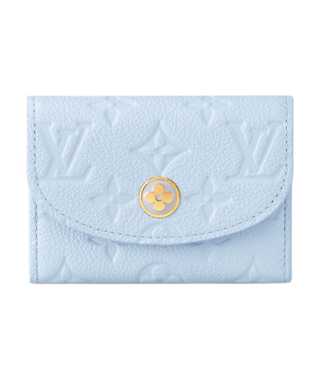 LOUIS VUITTON Голубой кожаный кошелек, фото 1