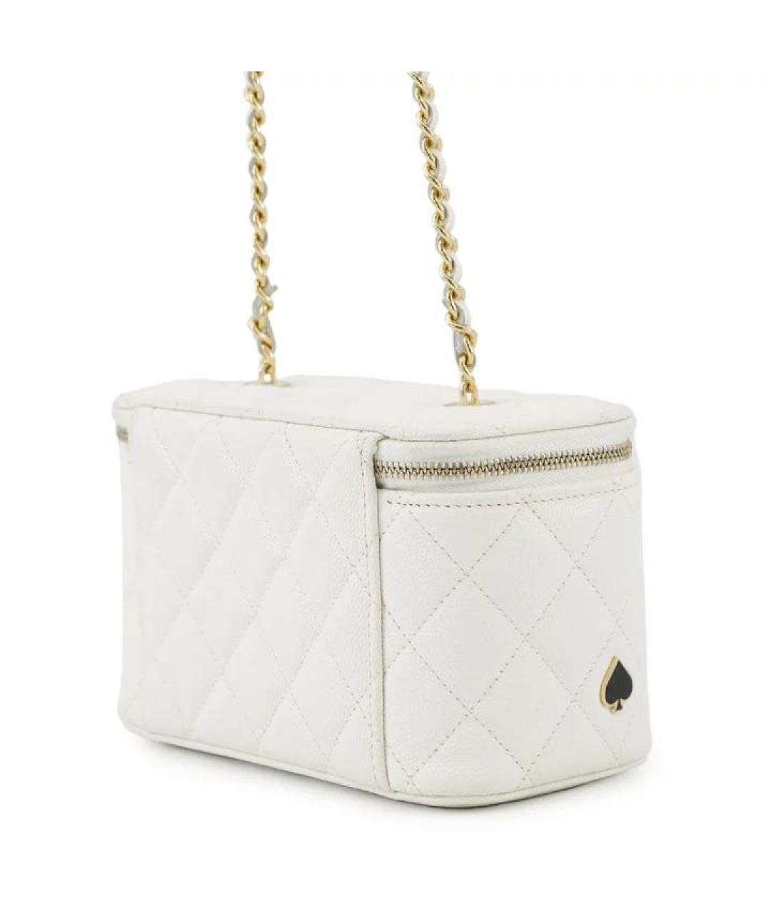CHANEL Белая кожаная сумка через плечо, фото 2