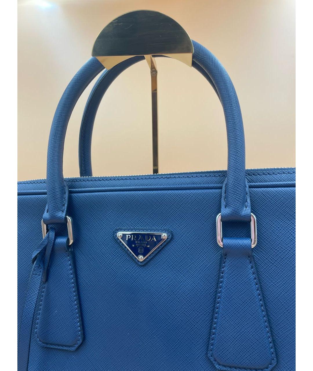 PRADA Синий кожаный портфель, фото 8