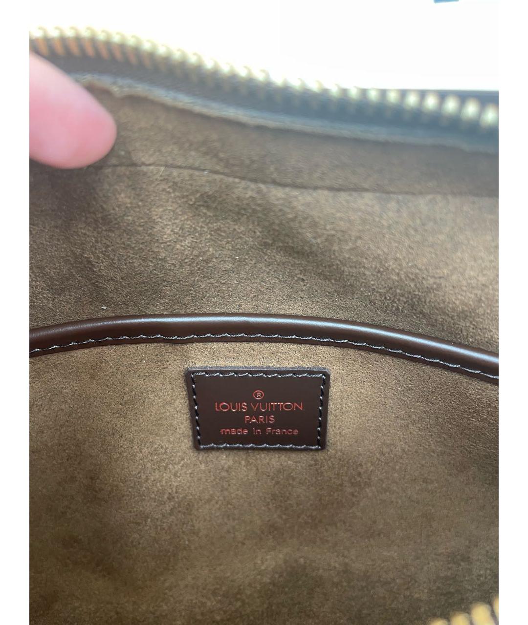 LOUIS VUITTON Коричневая кожаная барсетка, фото 7