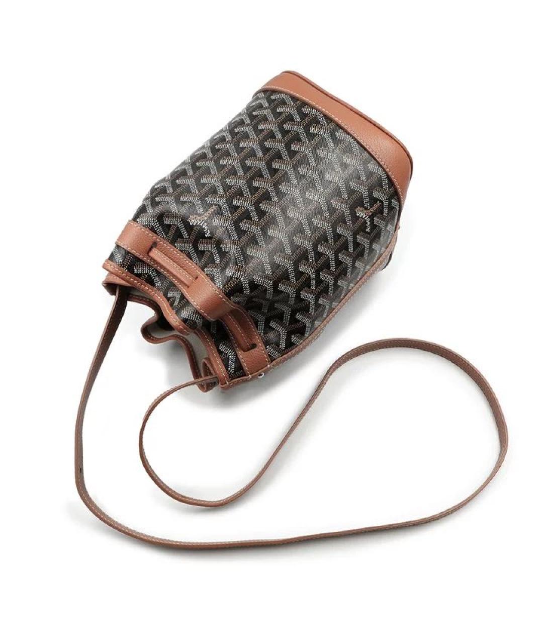 GOYARD Коричневая кожаная сумка через плечо, фото 5