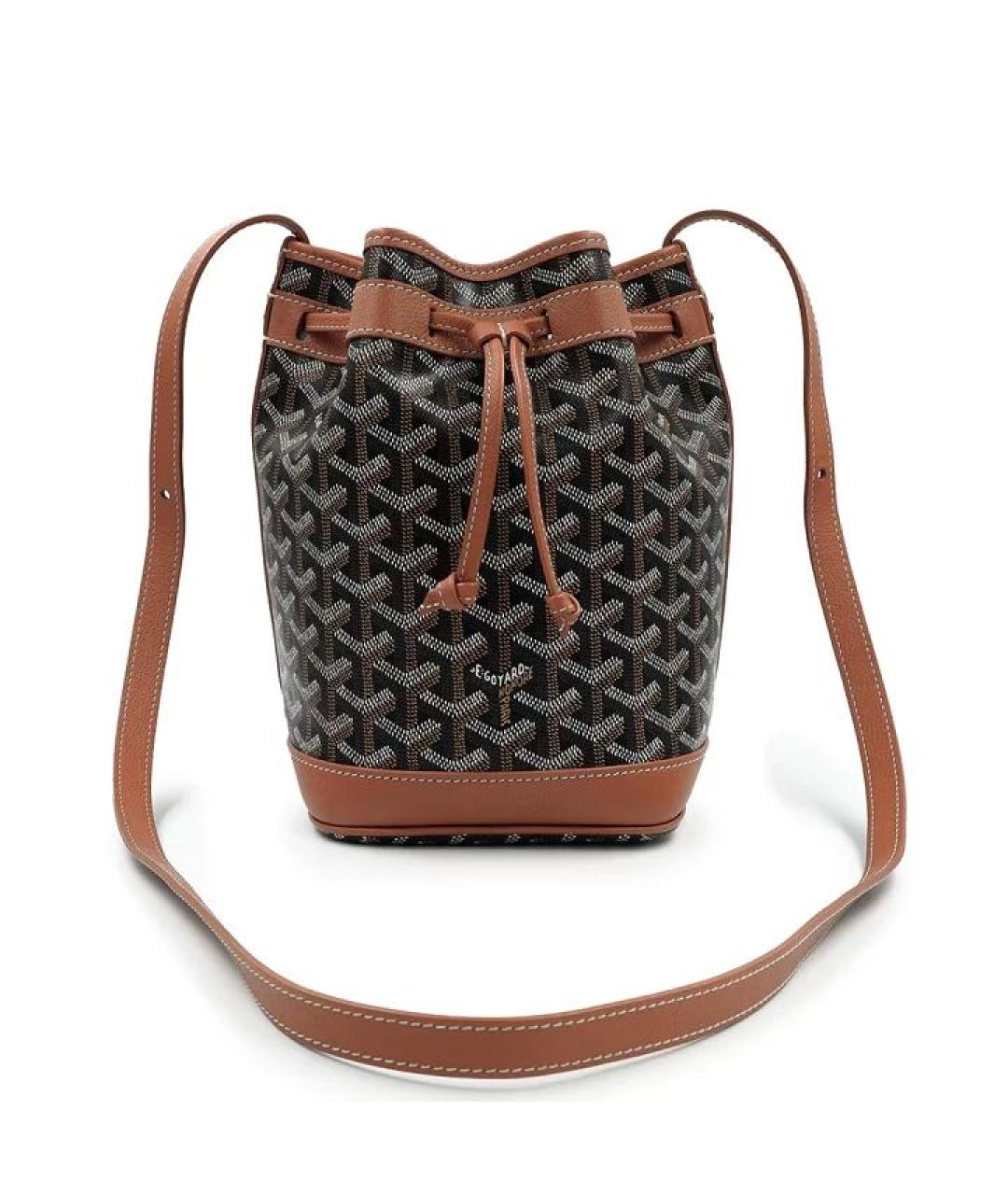 GOYARD Коричневая кожаная сумка через плечо, фото 8