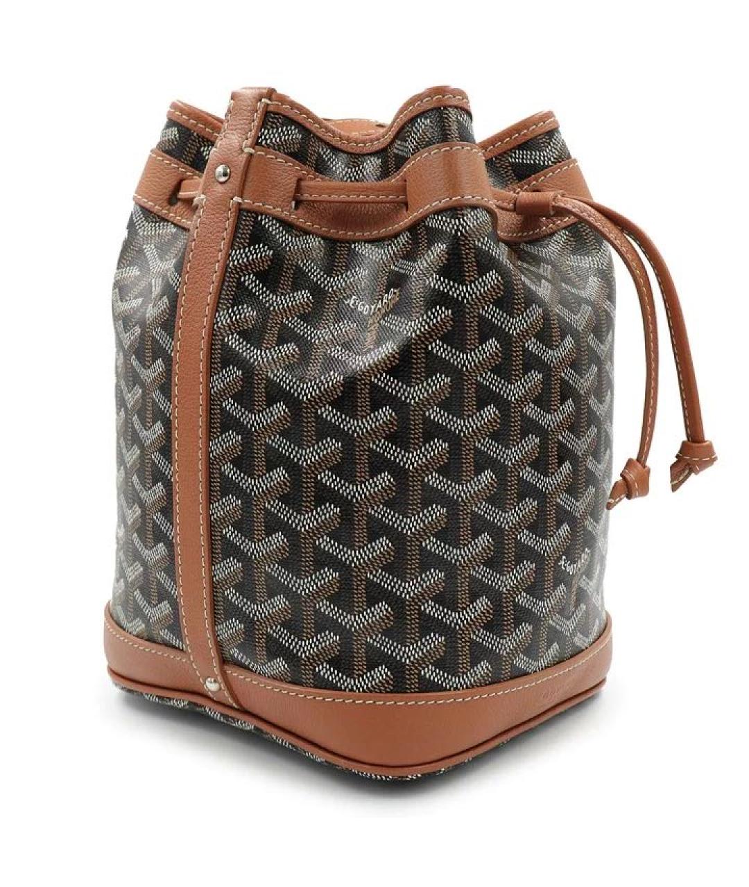 GOYARD Коричневая кожаная сумка через плечо, фото 4