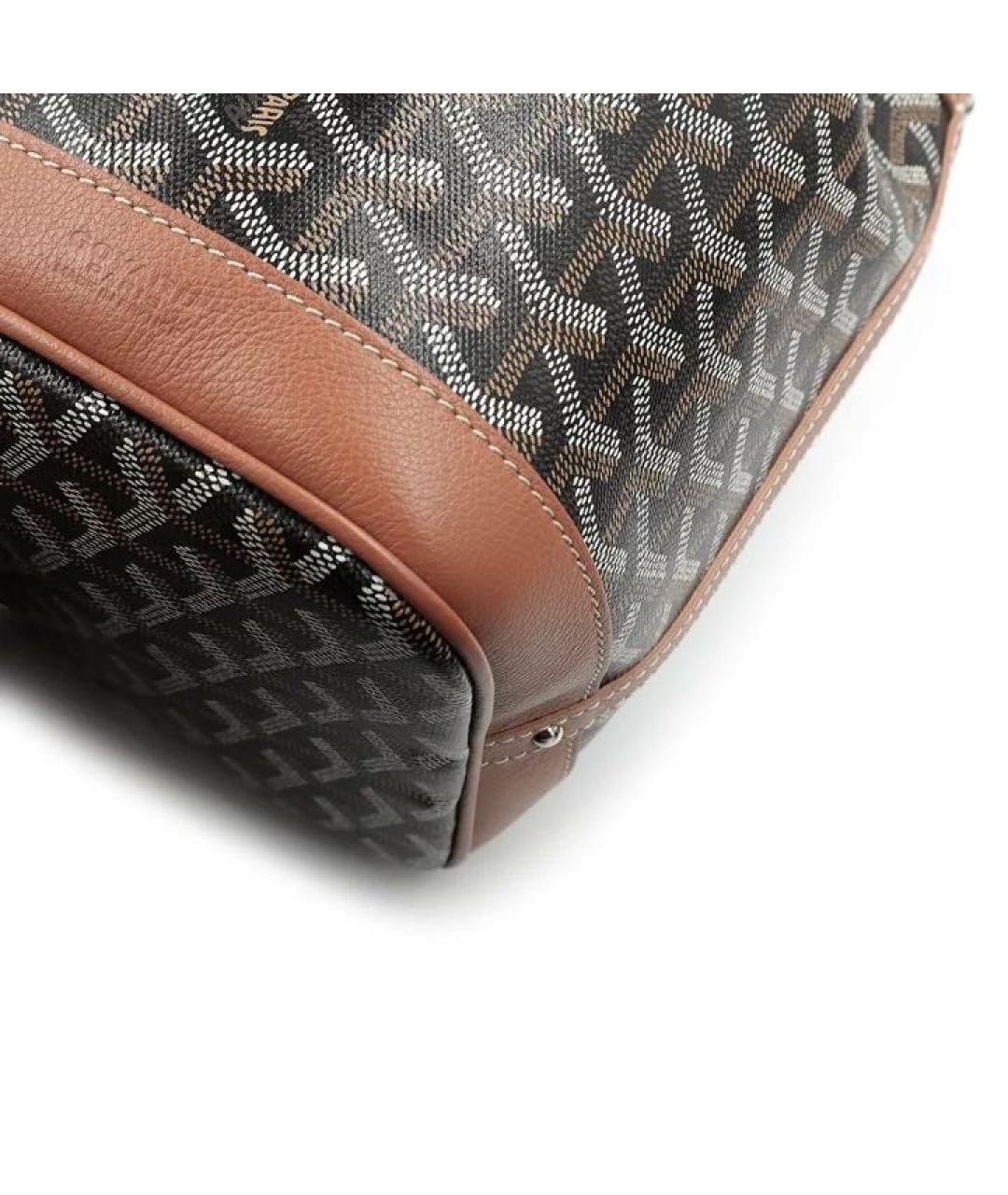 GOYARD Коричневая кожаная сумка через плечо, фото 7