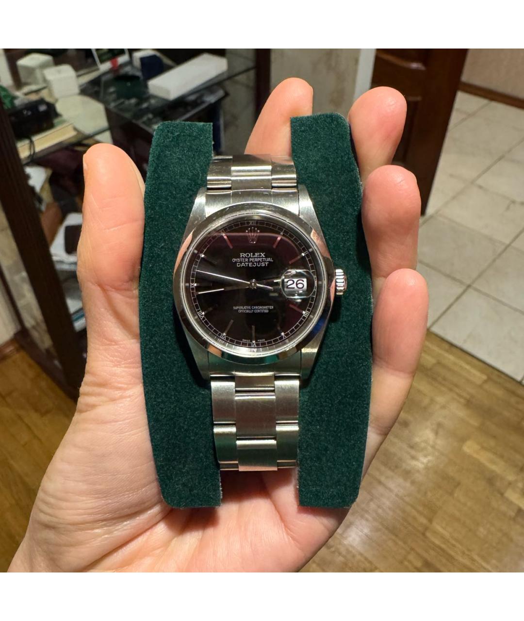 ROLEX Серые металлические часы, фото 5