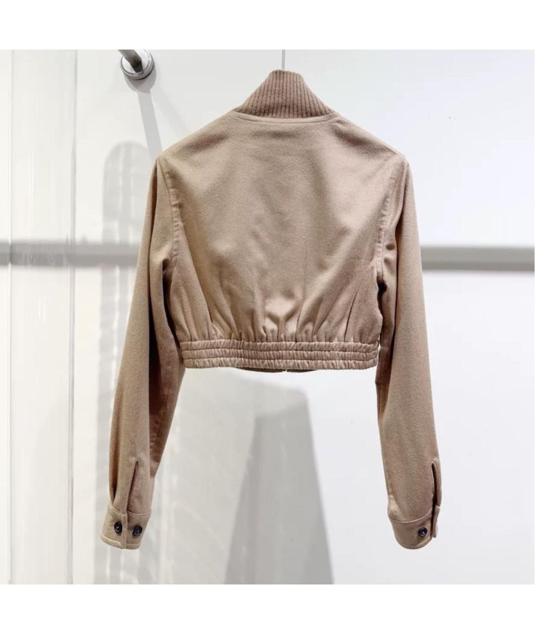 MIU MIU Бежевая шерстяная куртка, фото 3