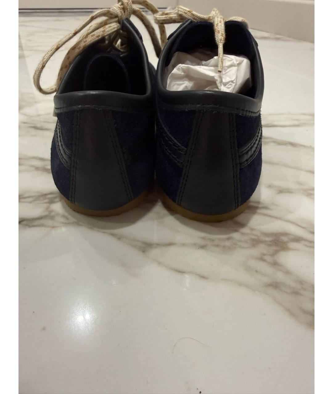 DRIES VAN NOTEN Темно-синие замшевые кеды, фото 4