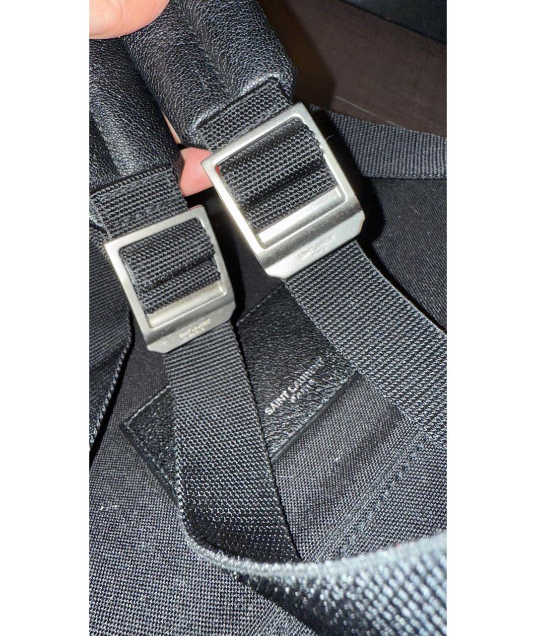 SAINT LAURENT Черный кожаный рюкзак, фото 5