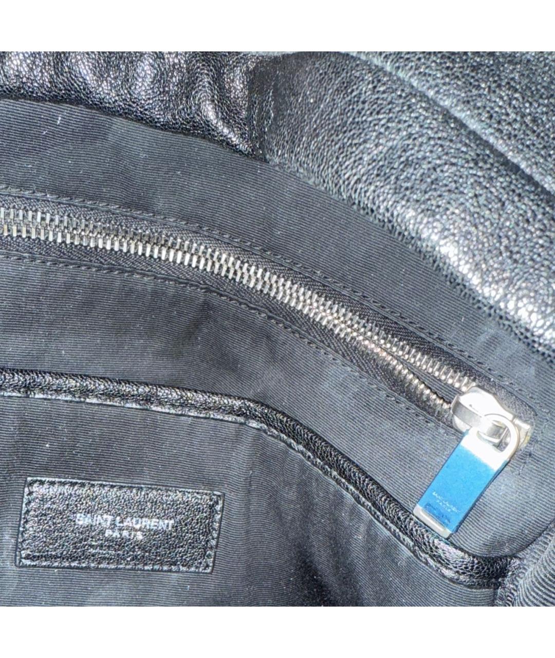 SAINT LAURENT Черный кожаный рюкзак, фото 8