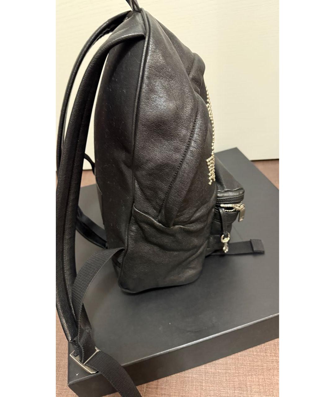 SAINT LAURENT Черный кожаный рюкзак, фото 3