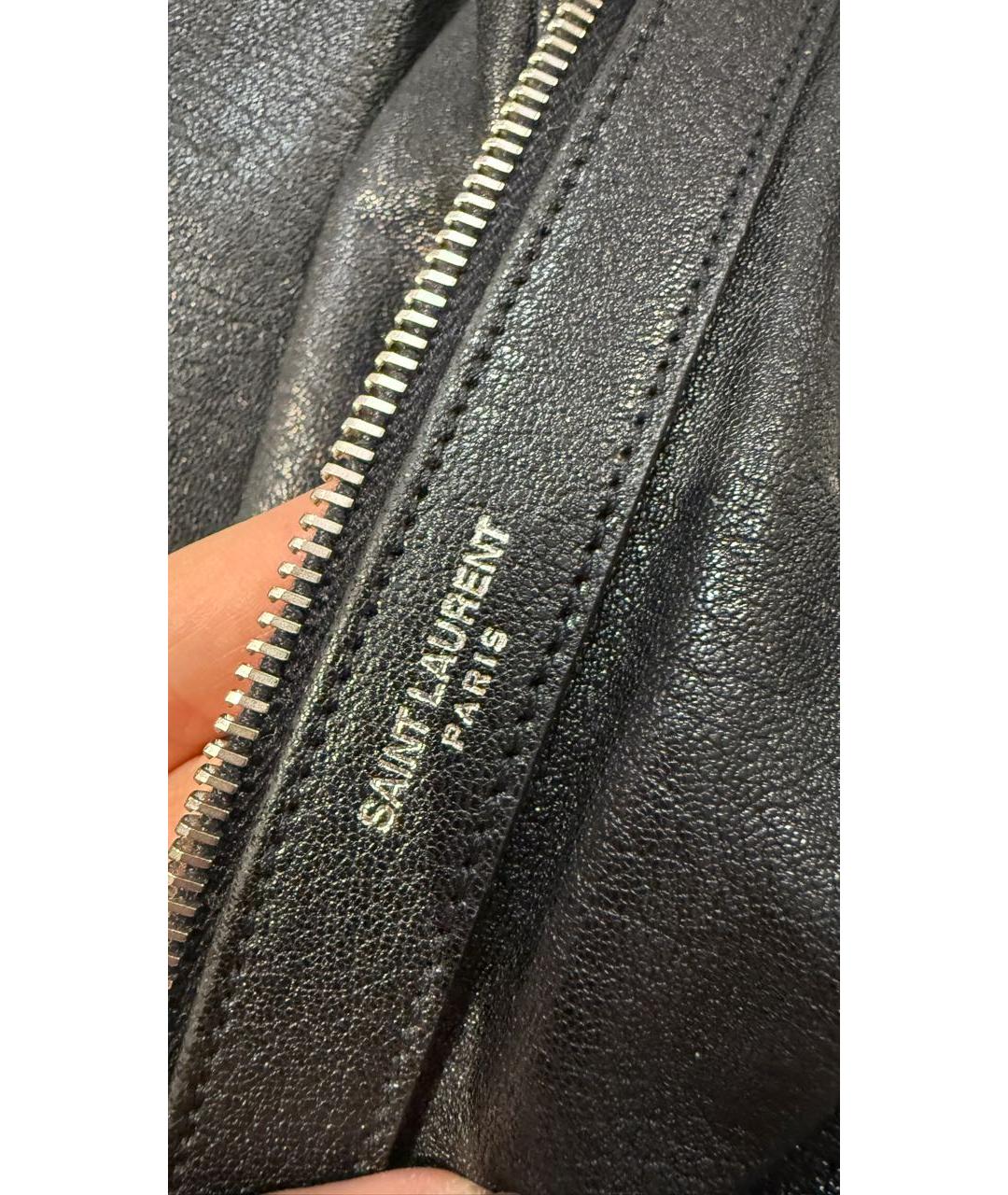 SAINT LAURENT Черный кожаный рюкзак, фото 6
