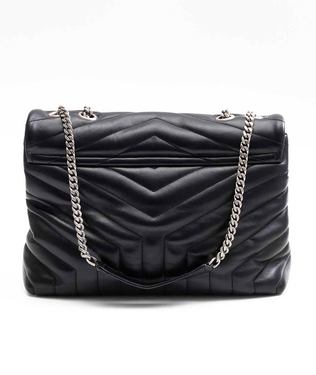 SAINT LAURENT Черная кожаная сумка через плечо, фото 3