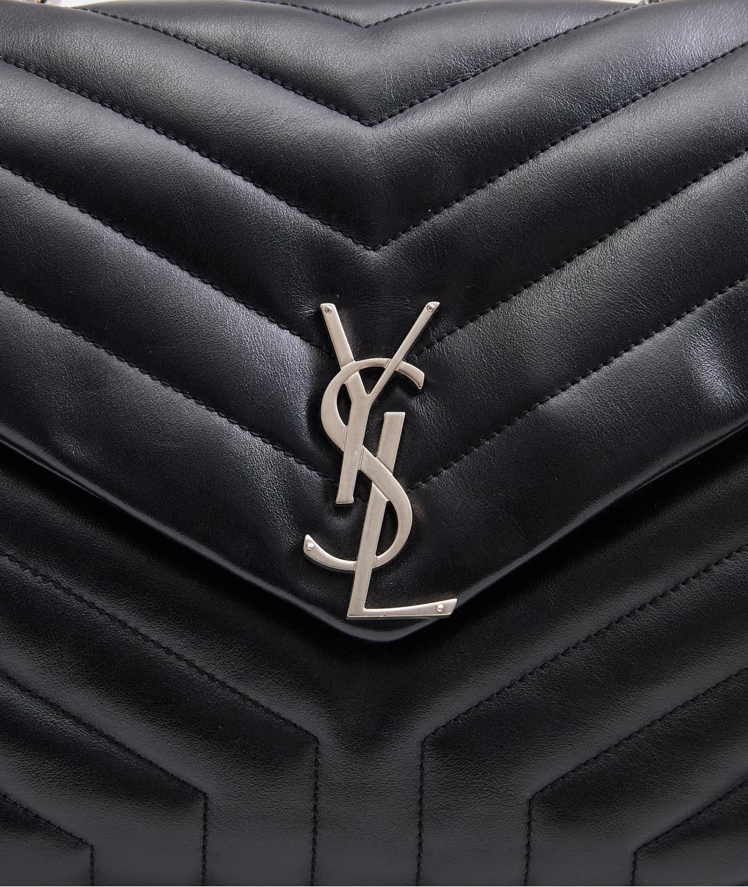 SAINT LAURENT Черная кожаная сумка через плечо, фото 4