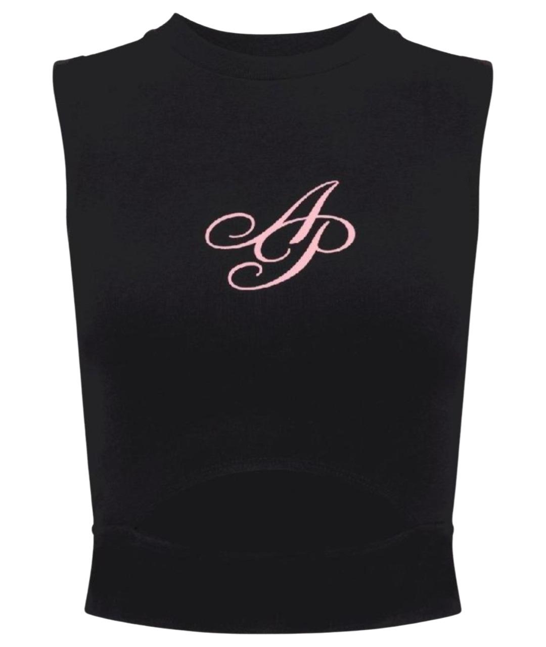 AGENT PROVOCATEUR Черная хлопко-эластановая майка, фото 1