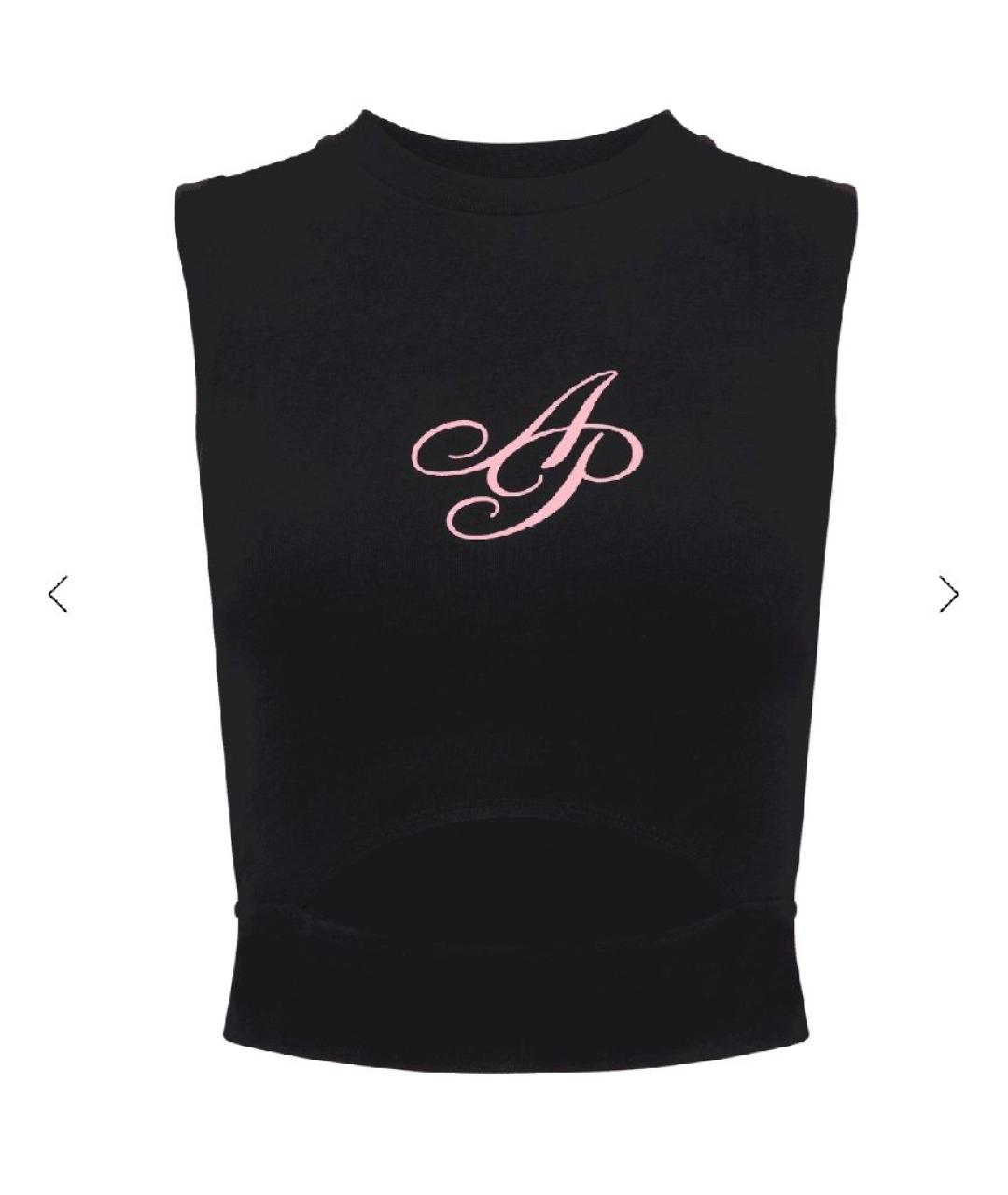 AGENT PROVOCATEUR Черная хлопко-эластановая майка, фото 6