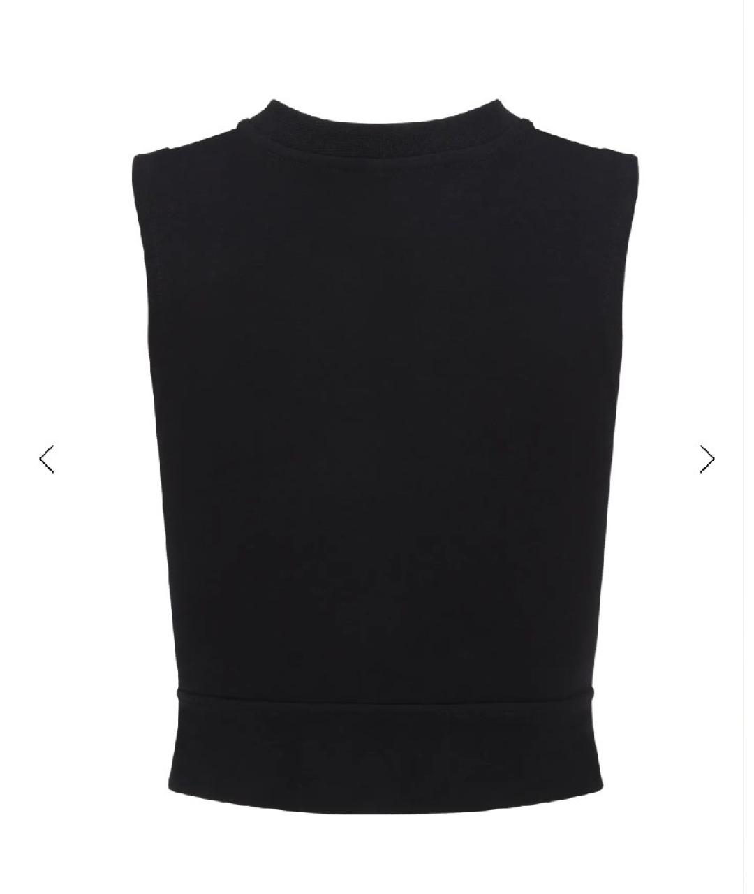 AGENT PROVOCATEUR Черная хлопко-эластановая майка, фото 2