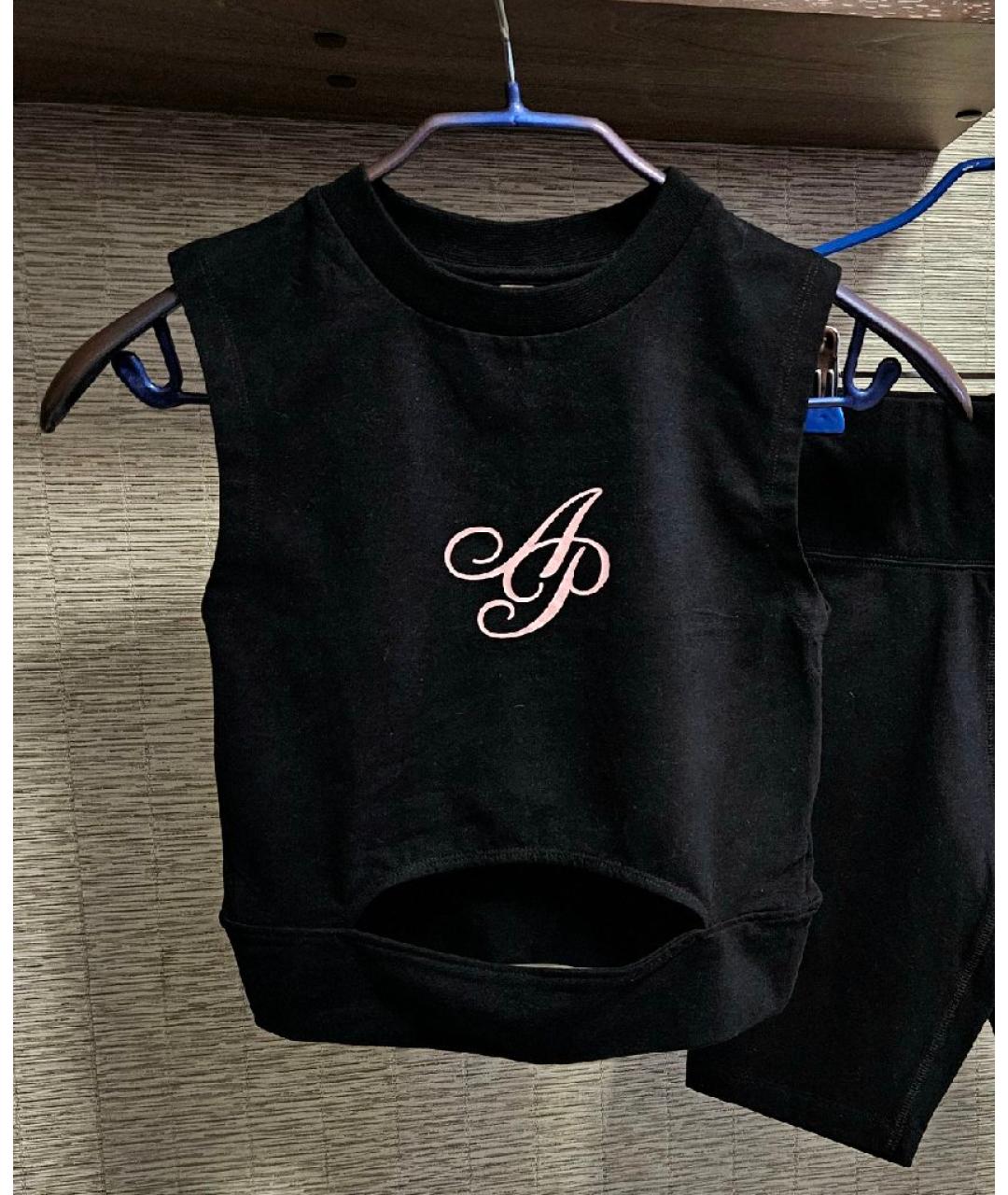 AGENT PROVOCATEUR Черная хлопко-эластановая майка, фото 5