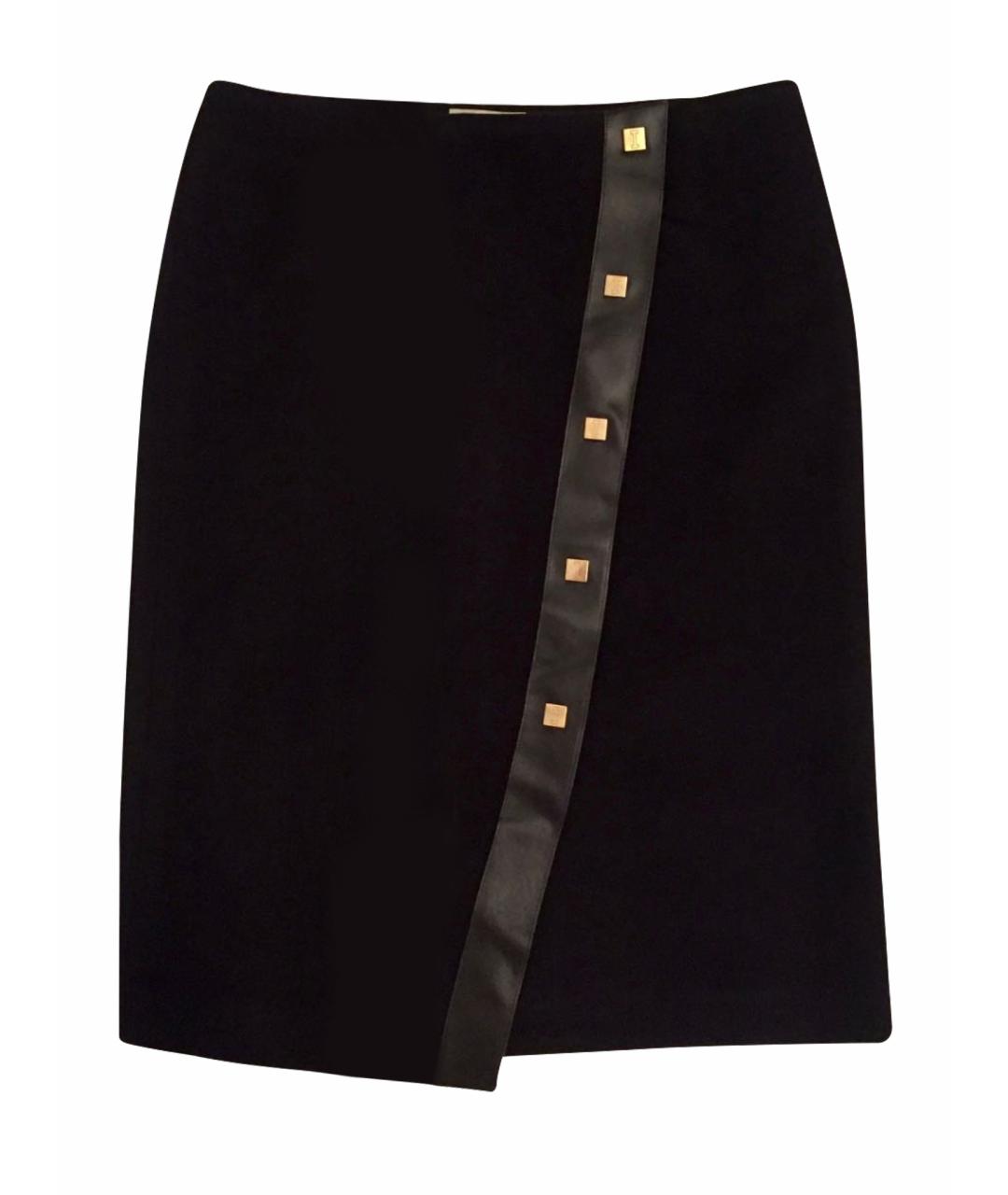 ICEBERG Черная шерстяная юбка мини, фото 1