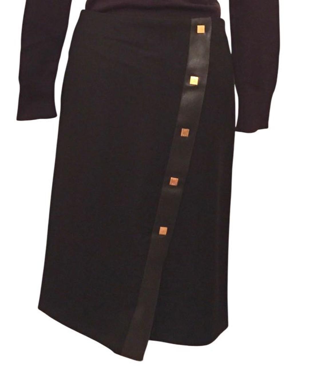 ICEBERG Черная шерстяная юбка мини, фото 2