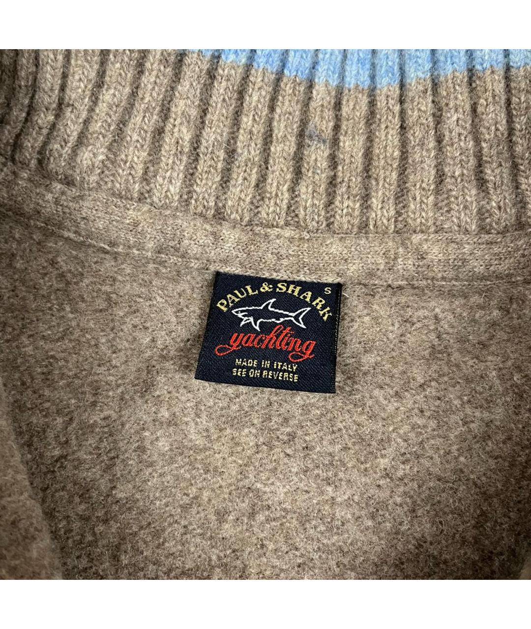 PAUL & SHARK Бежевый шерстяной джемпер / свитер, фото 5