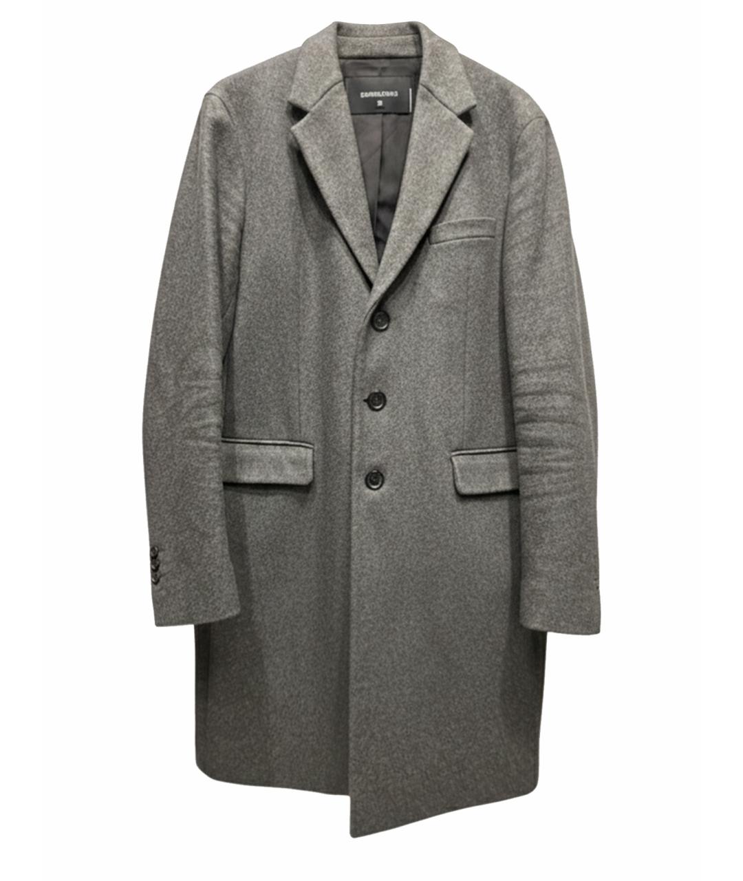 DSQUARED2 Серое шерстяное пальто, фото 5